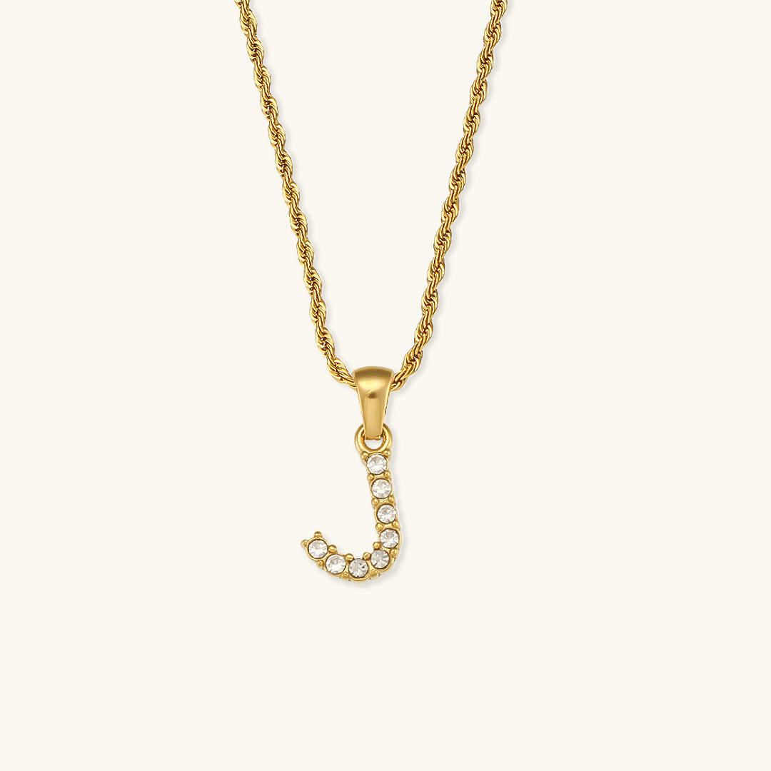Maeve Letter Initial Diamant Halskette