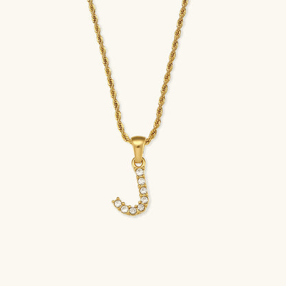 Maeve Letter Initial Diamant Halskette