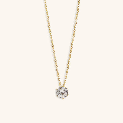 Kyla Solitaire Gold Halskette