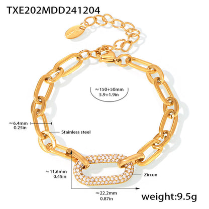 Paved Chunky Chain Link Schmuckset | Gold