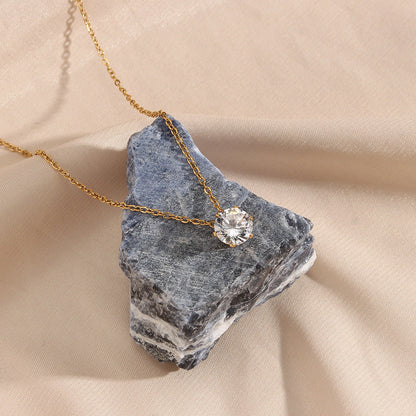 Kyla Solitaire Gold Halskette