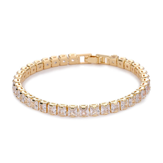 Square Tennisarmband | Gold