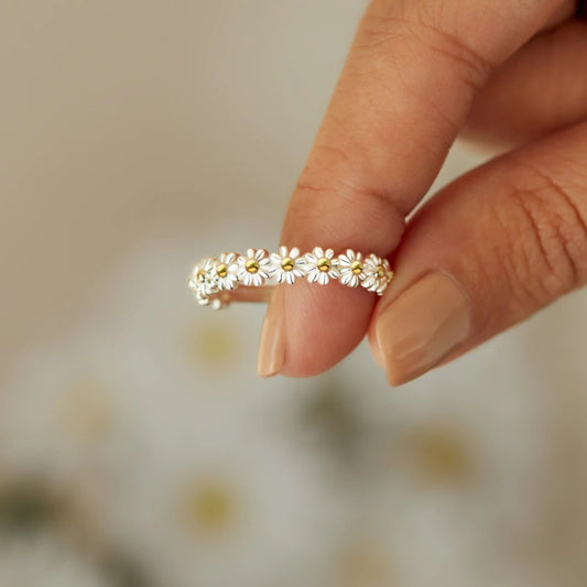 Silber Floral Ring