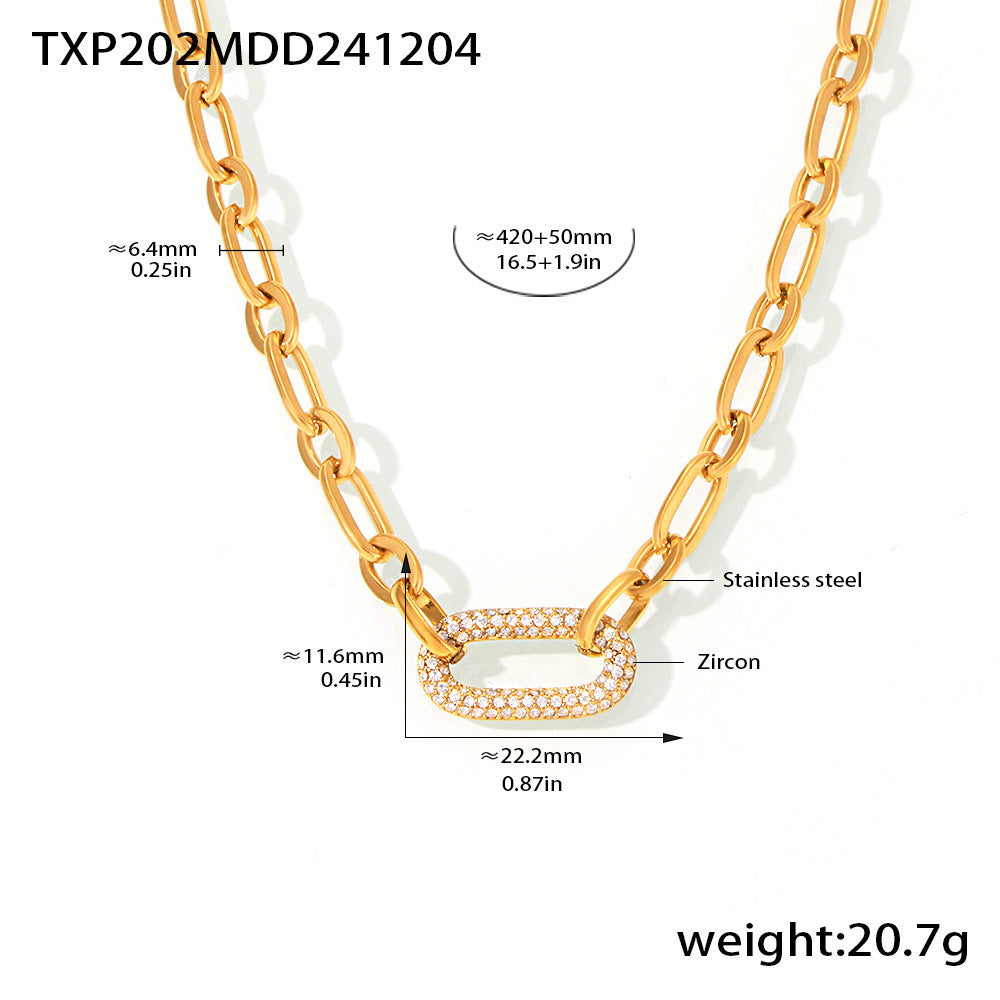 Paved Chunky Chain Link Schmuckset | Gold