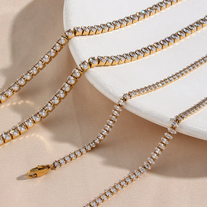 Wisteria Diamant Tennis Halskette