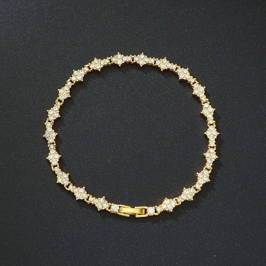 Classic Cluster Tennisarmband | Gold