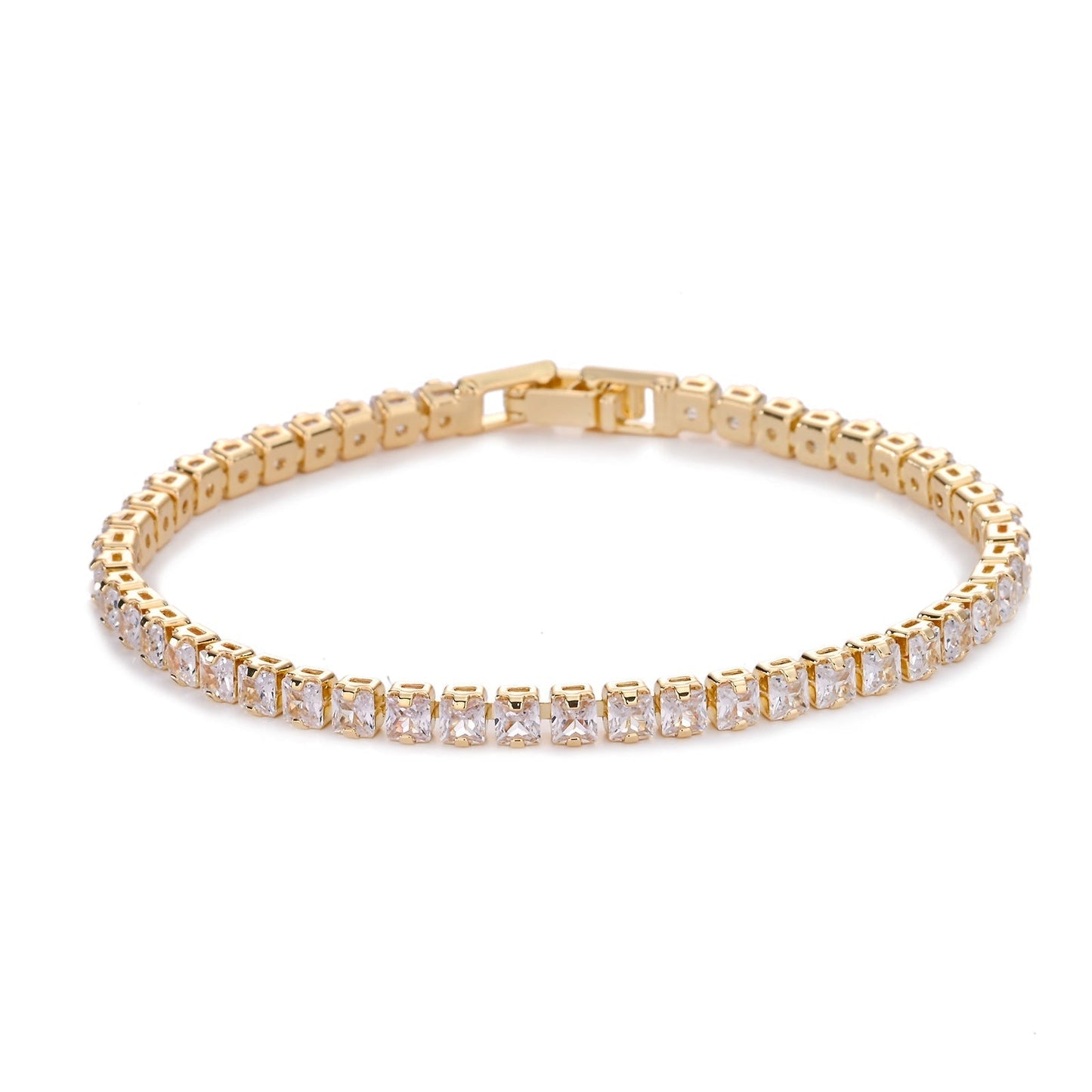 Square Tennisarmband | Gold