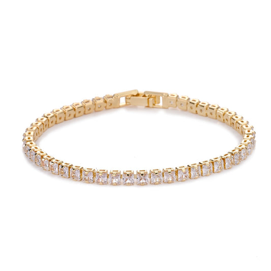 Square Tennisarmband | Gold