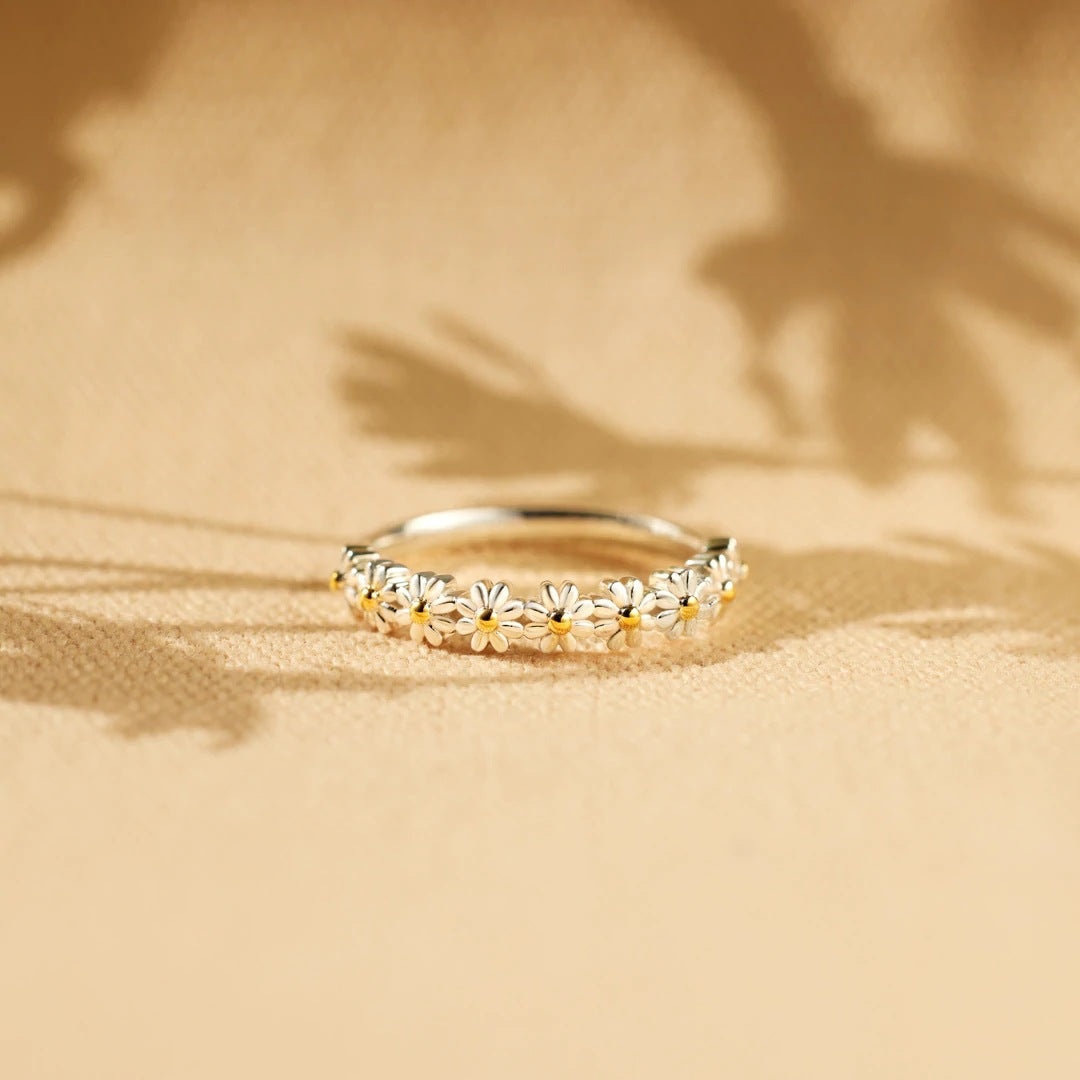 Silber Floral Ring