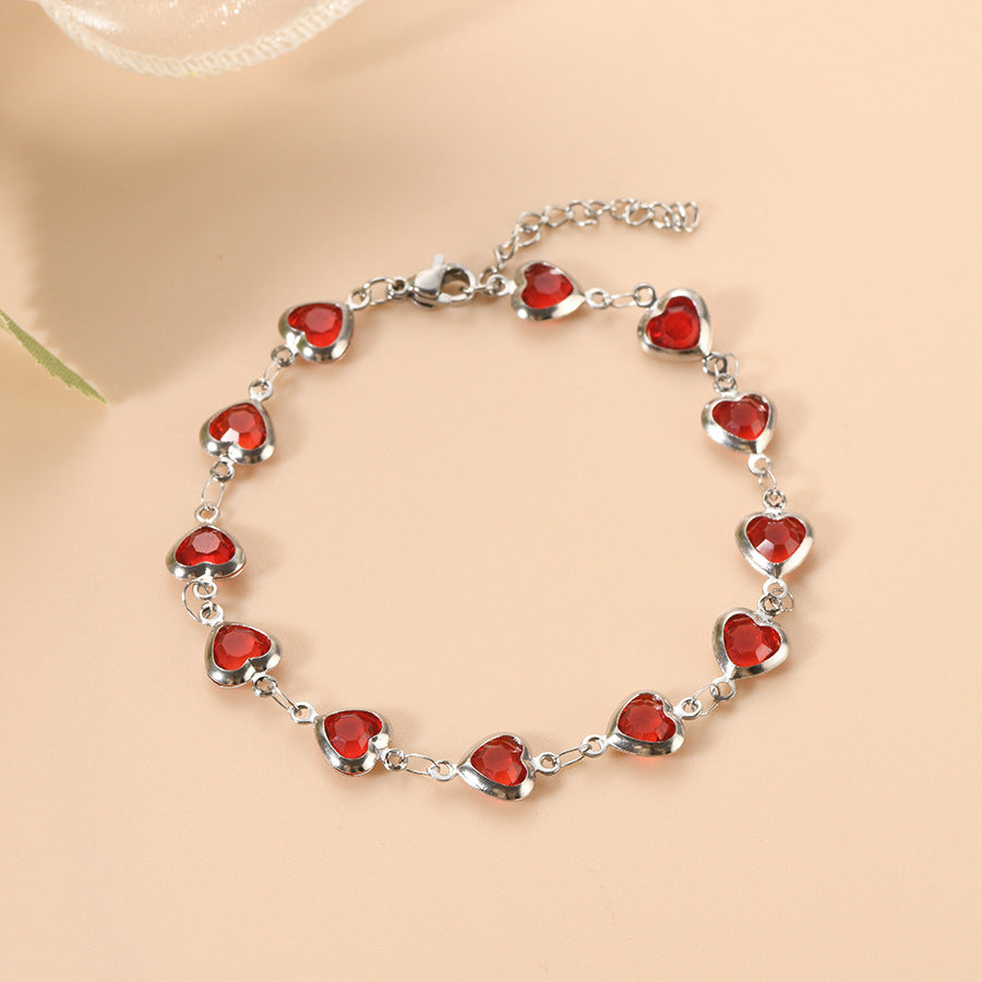 Ophelyra Garnetelle Armband | Weiß Gold
