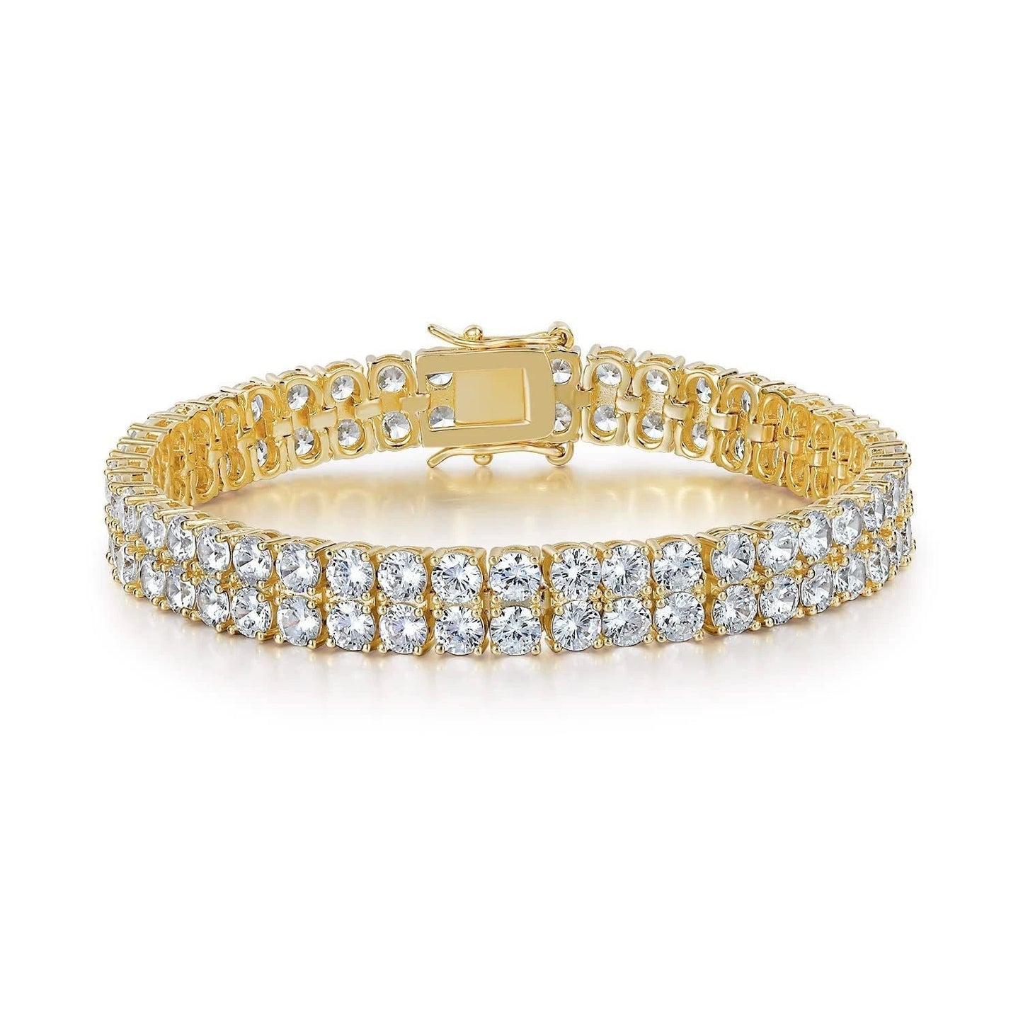 Double Row Tennisarmband | Gold