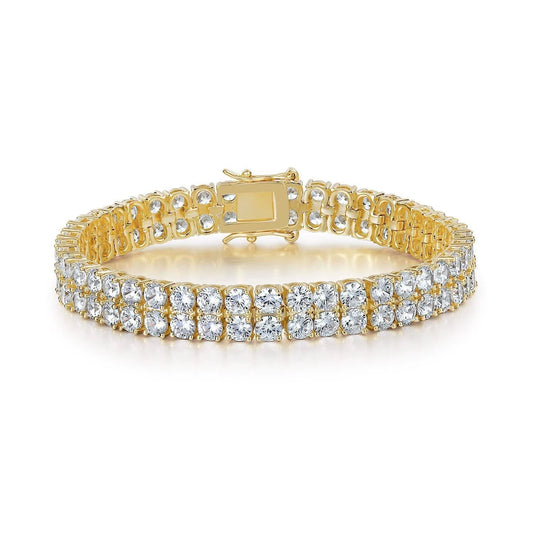 Double Row Tennisarmband | Gold
