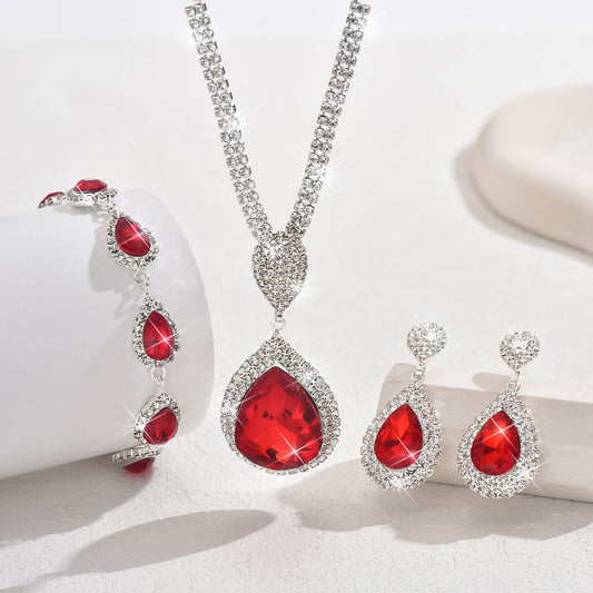 Thalira Bloodwynne Schmuckset | Weiß Gold