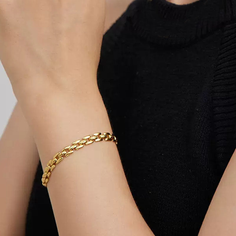 Timepiece Chain Armband | Gold