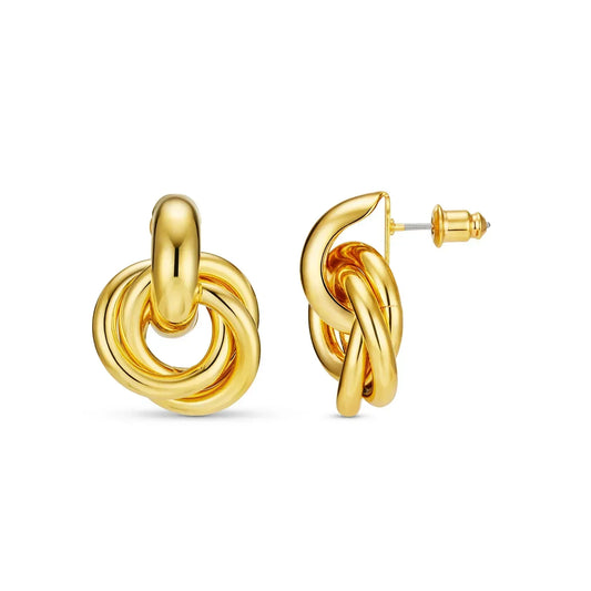 Statement Interlocking Ohrringe | Gold