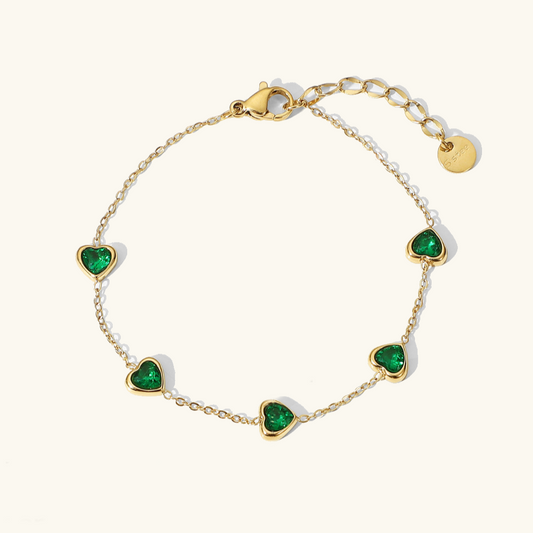 Francia Green Herz Armband