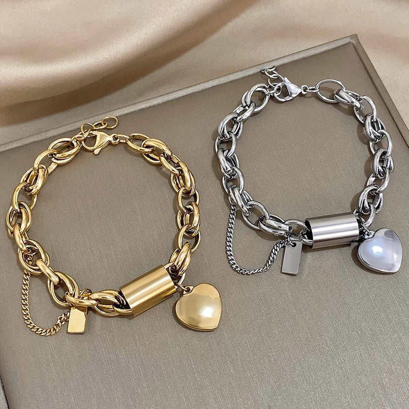 Heartened Chunky Armband | Gold