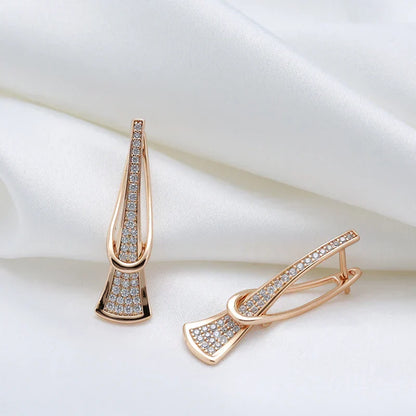 Radiant Layers Kristall Ohrringe | Gold