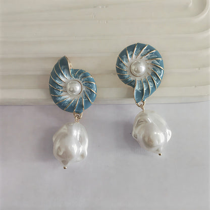 Seashell Perlenohrringe