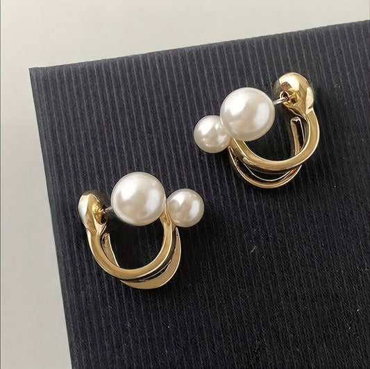Double Perle Statement Ohrringe
