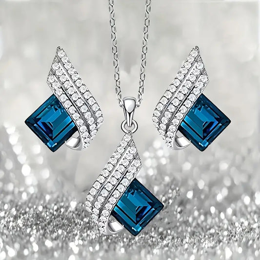 Brienne Solazure Schmuckset | Weiß Gold