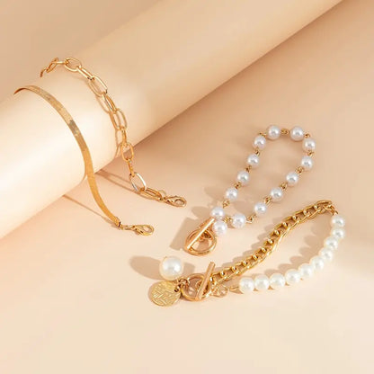 Premium Layered Perlenarmband Set
