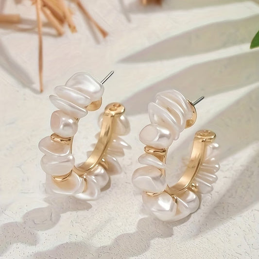 Chunky Perle Statement Ohrringe