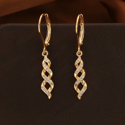 Shimmer Twist Ava Ohrringe | Gold