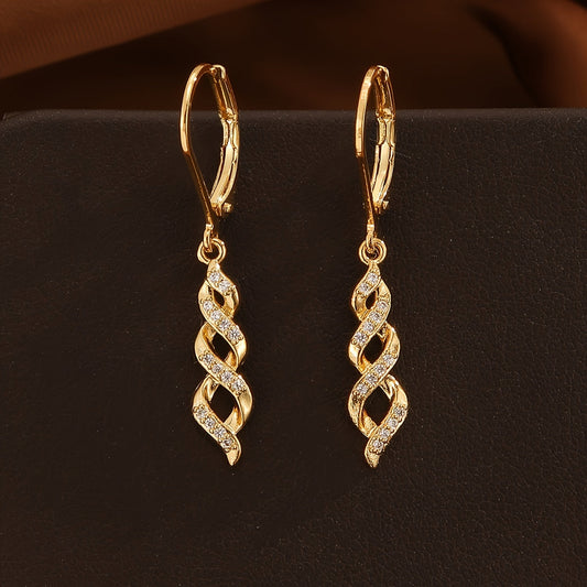Shimmer Twist Ava Ohrringe | Gold