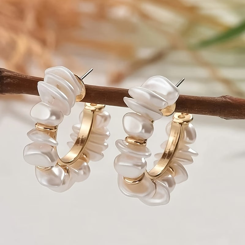 Chunky Perle Statement Ohrringe