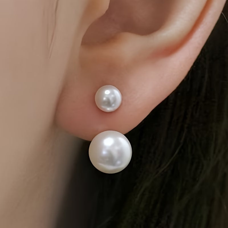 Double Perle Statement Ohrringe
