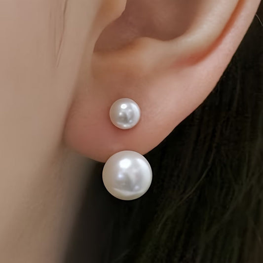 Double Perle Statement Ohrringe