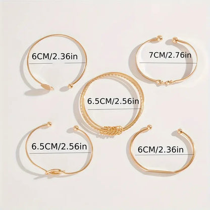 Knotted Elegance Armband-Set | Gold