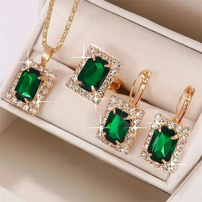 Sylvara Greenveil Schmuckset | Weiß Gold