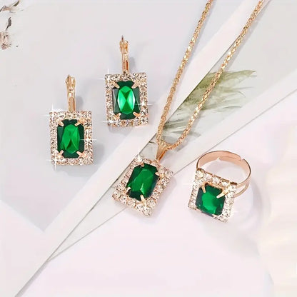 Sylvara Greenveil Schmuckset | Weiß Gold