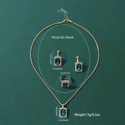 Sylvara Greenveil Schmuckset | Weiß Gold