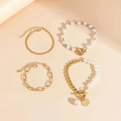 Premium Layered Perlenarmband Set