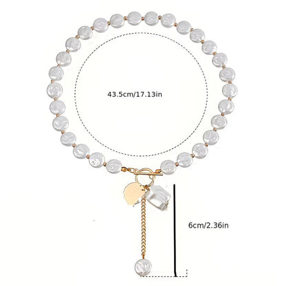 Baroque Perle Toggle Halskette