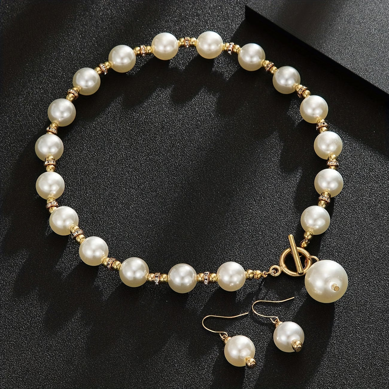 Chunky Perle Statement Halsketten-Set