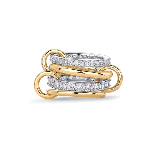 Interlock Stack Ringe | Gold