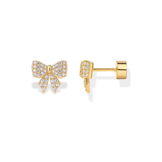 Bow Motif Ohrringe | Gold