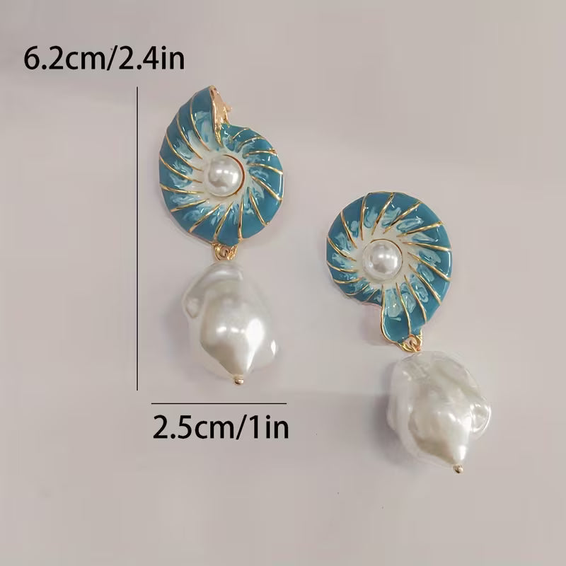 Seashell Perlenohrringe