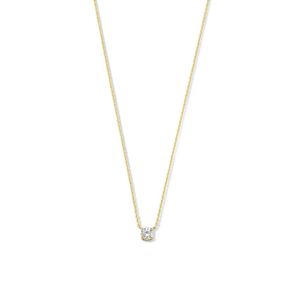 Cléa Moissanite Stein Halskette | Gold