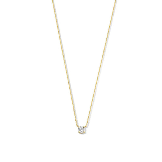Cléa Moissanite Stein Halskette | Gold