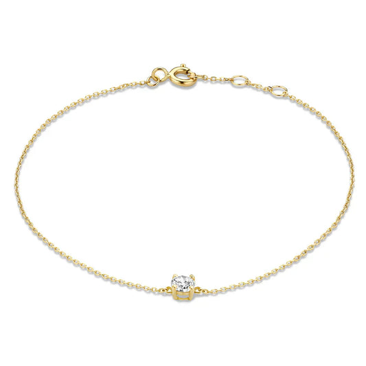 Cléa Moissanite Stein Armband | Gold