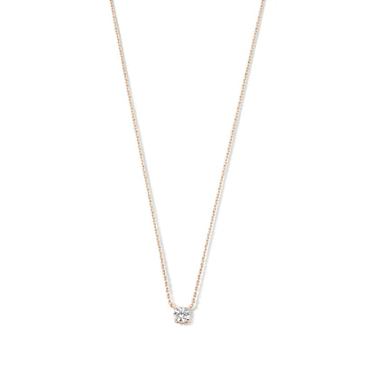 Cléa Moissanite Stein Halskette | Gold