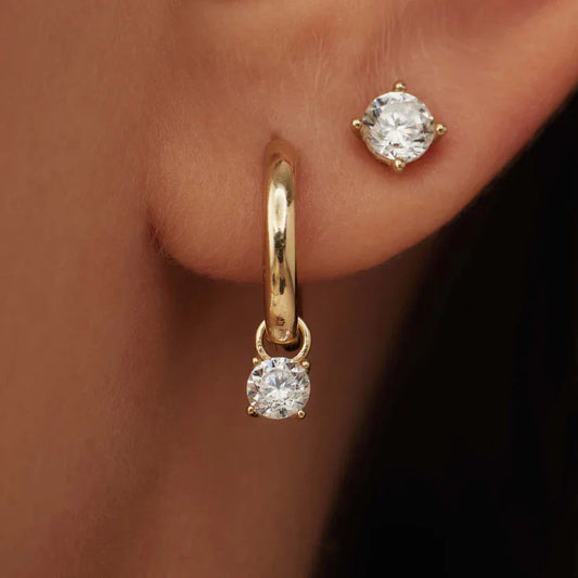 Larmes de Lune Stein Ohrringe Set | Gold
