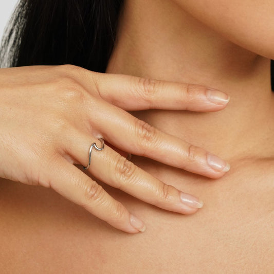 Silber Minimalist Open Ring