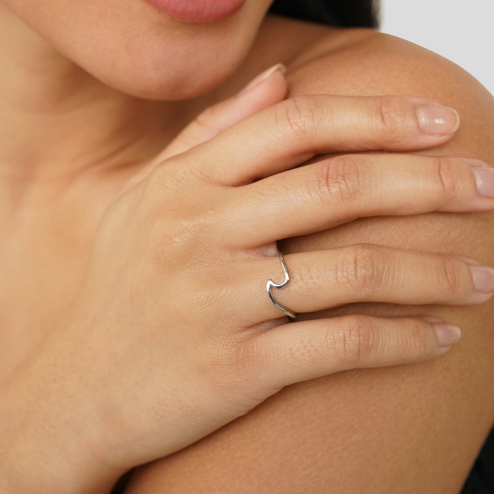 Silber Minimalist Open Ring