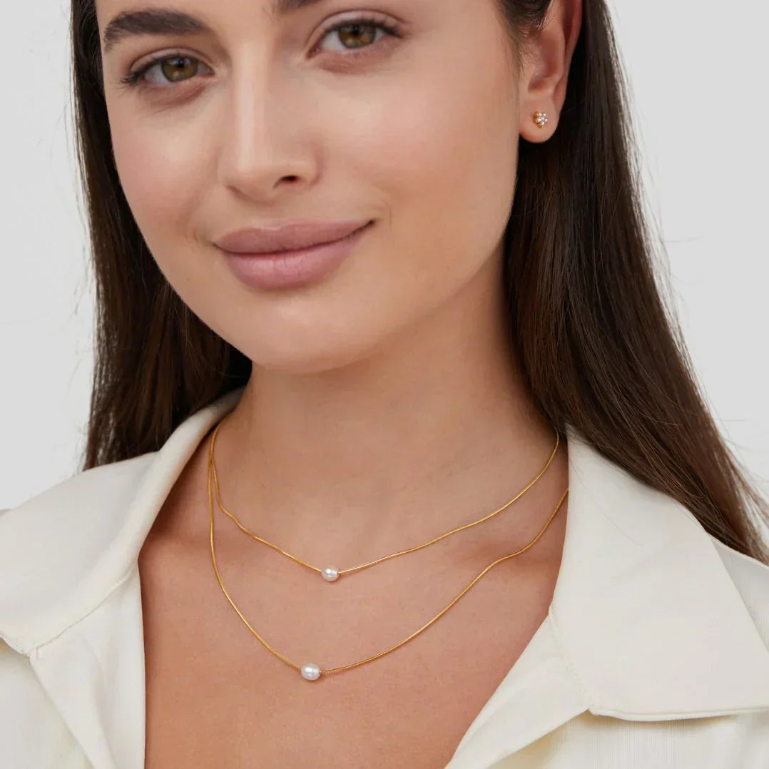 Sophisticated Layered Perlenhalskette
